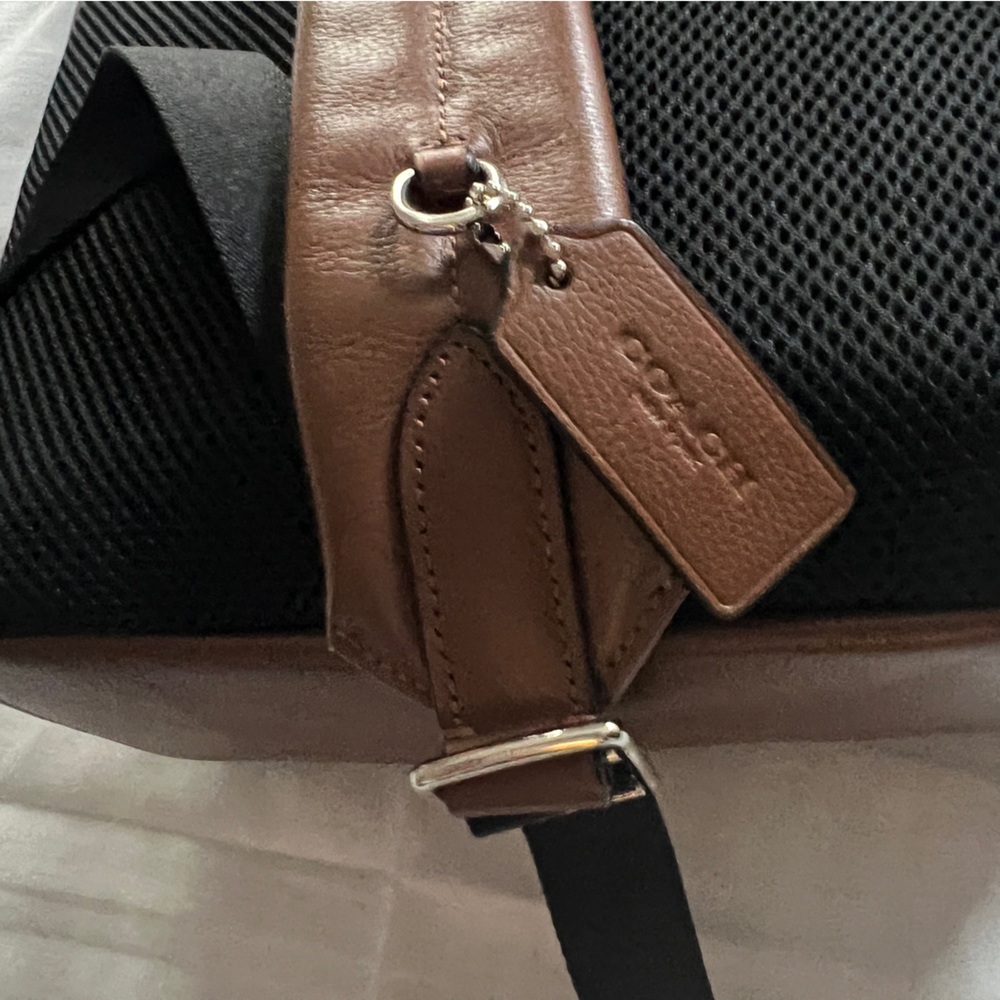 COACH Charles Brown leather Slim Backpack - Picture 10 of 13